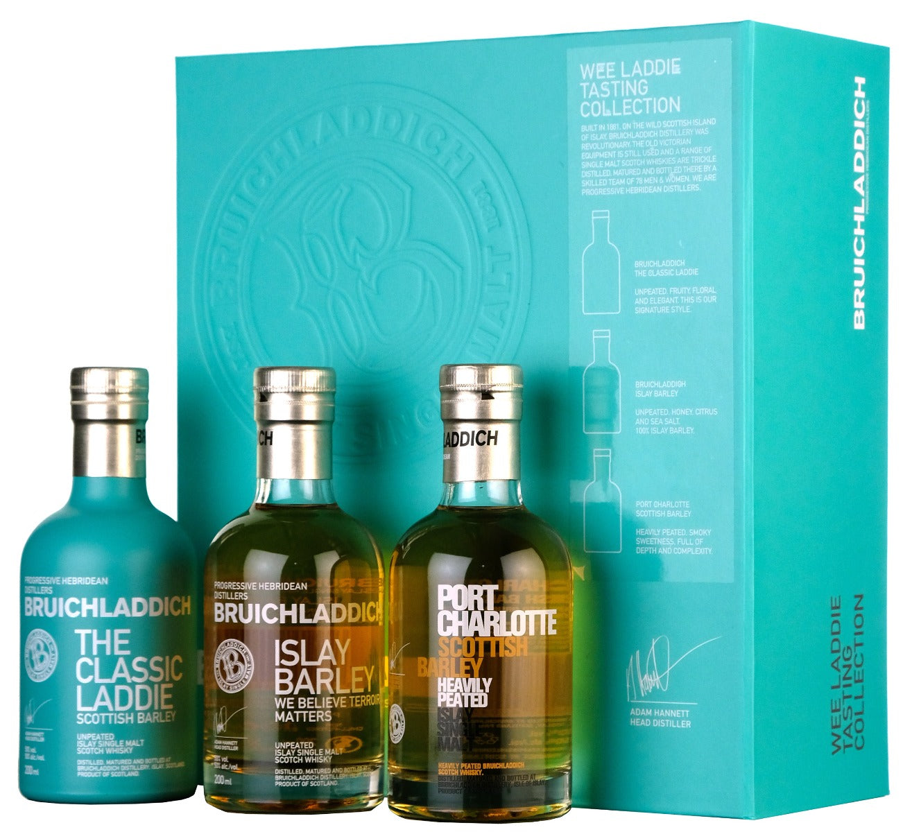 bruichladdich wee laddie tasting collection islay single malt scotch whisky whiskey bruichladdich gift pack