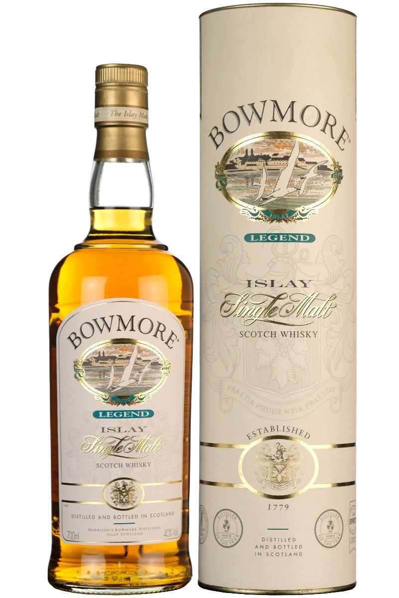 Bowmore legend, islay single malt scotch whisky whiskey