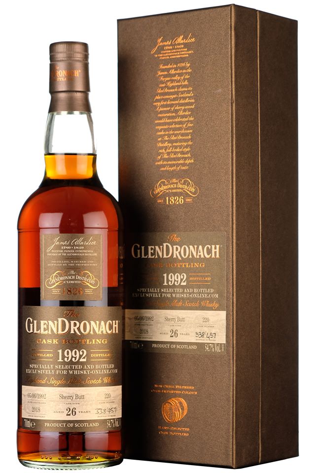 Glendronach 1992 26 Year Old Whisky-Online Exclusive Cask Strength Single Cask Highland Single Malt Scotch Whisky