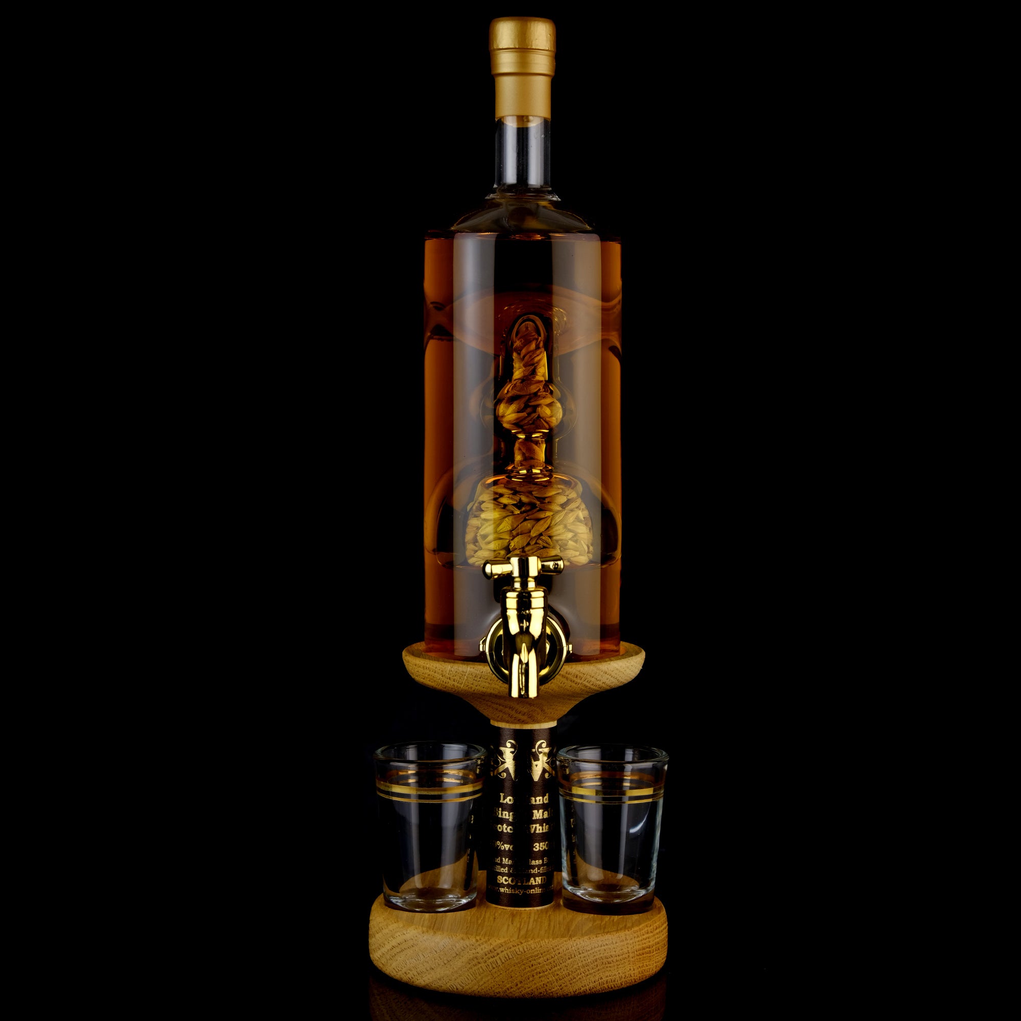 Barley Tap Whisky Decanter With Glasses