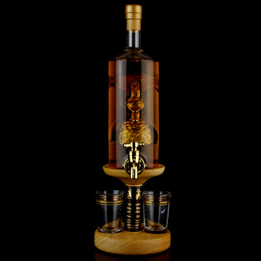 Barley Tap Single Malt Whisky Decanter With Glasses