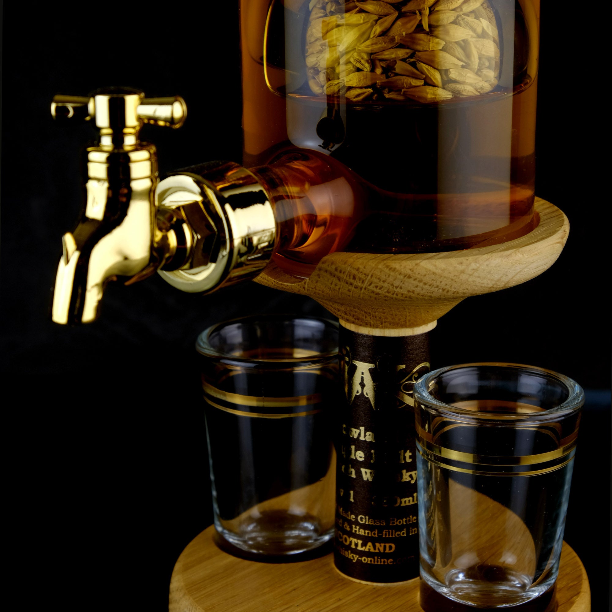 Barley Tap Whisky Decanter With Glasses