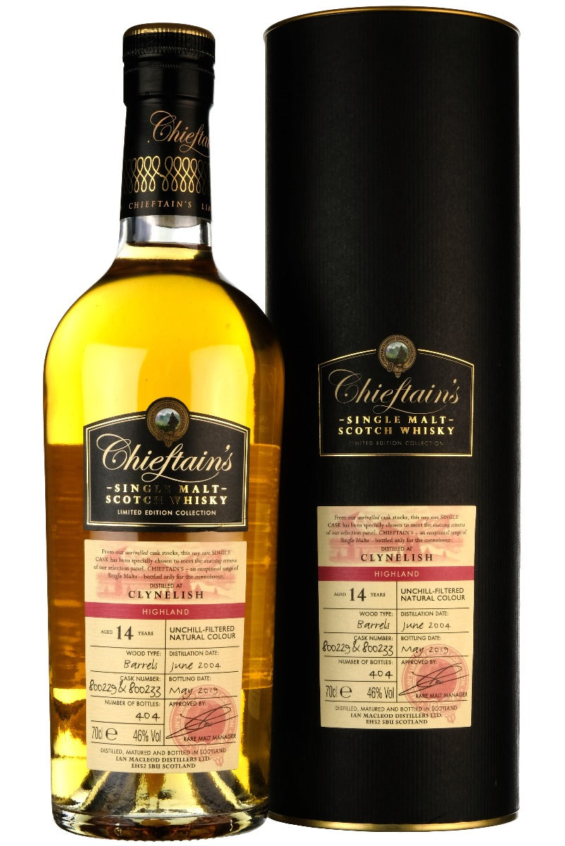 Clynelish 2004-2019 | 14 Year Old | Chieftain's | Casks 800229, 800233