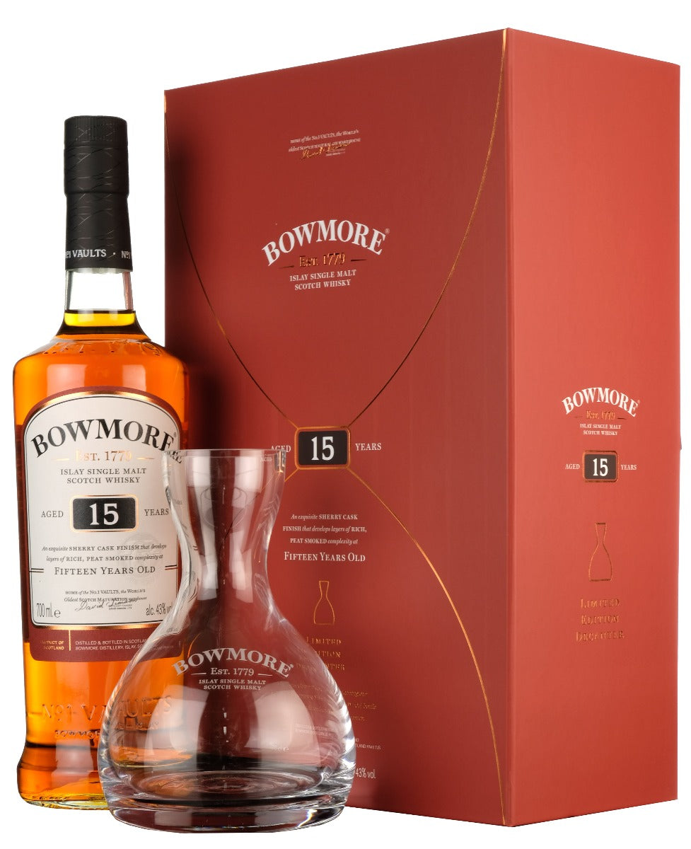 Bowmore 15 Year Old Decanter Gift Pack