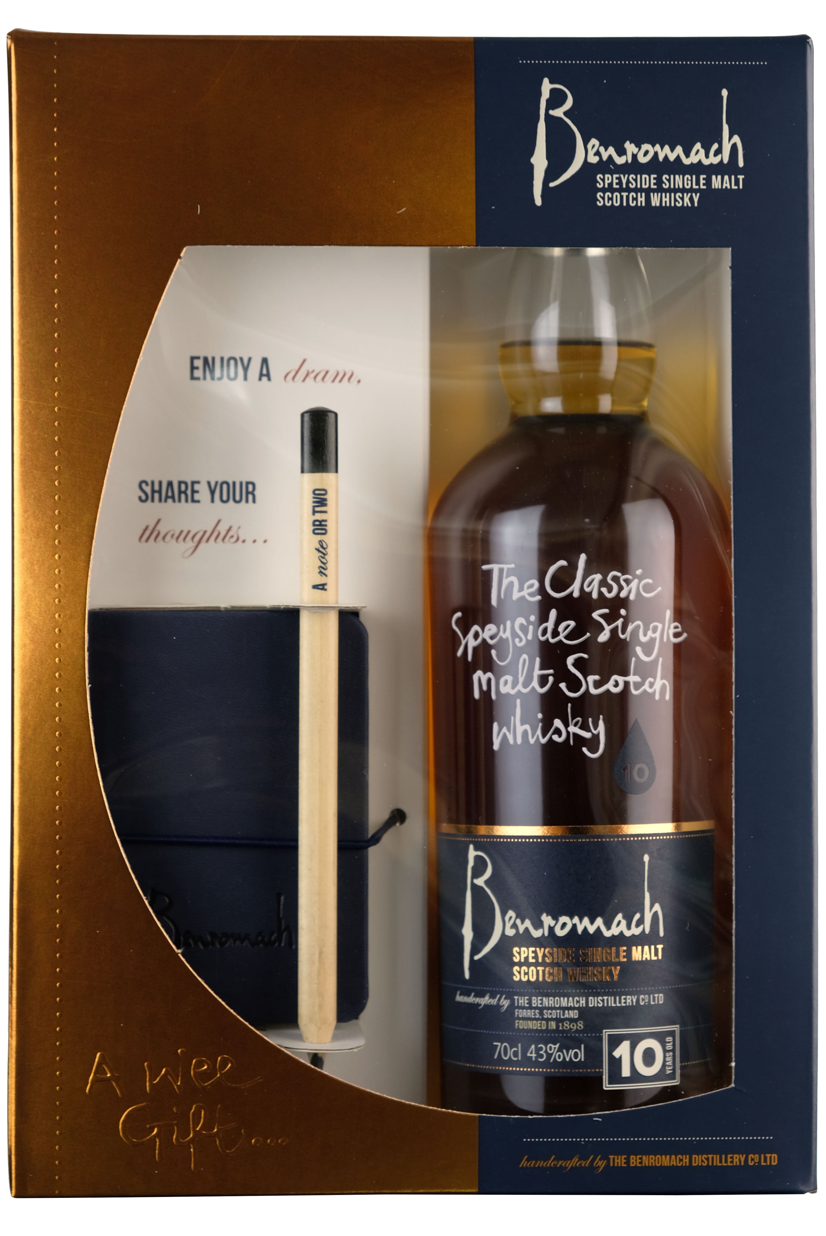 Benromach 10 Year Old Notebook Gift Set
