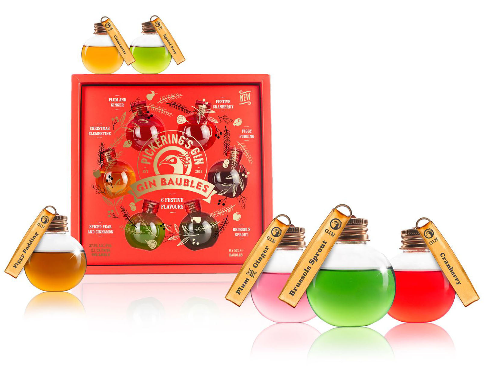 Pickering's Festively Flavoured Gin Baubles