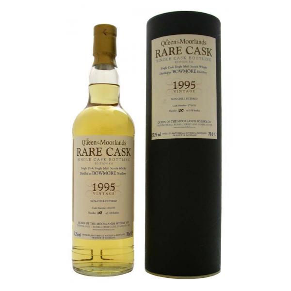 bowmore, 1995, rare, cask, edition, xii, queen, of, the, moorlands, sinle cask, bottling, islay, single, malt, scotch, whisky, whiskey